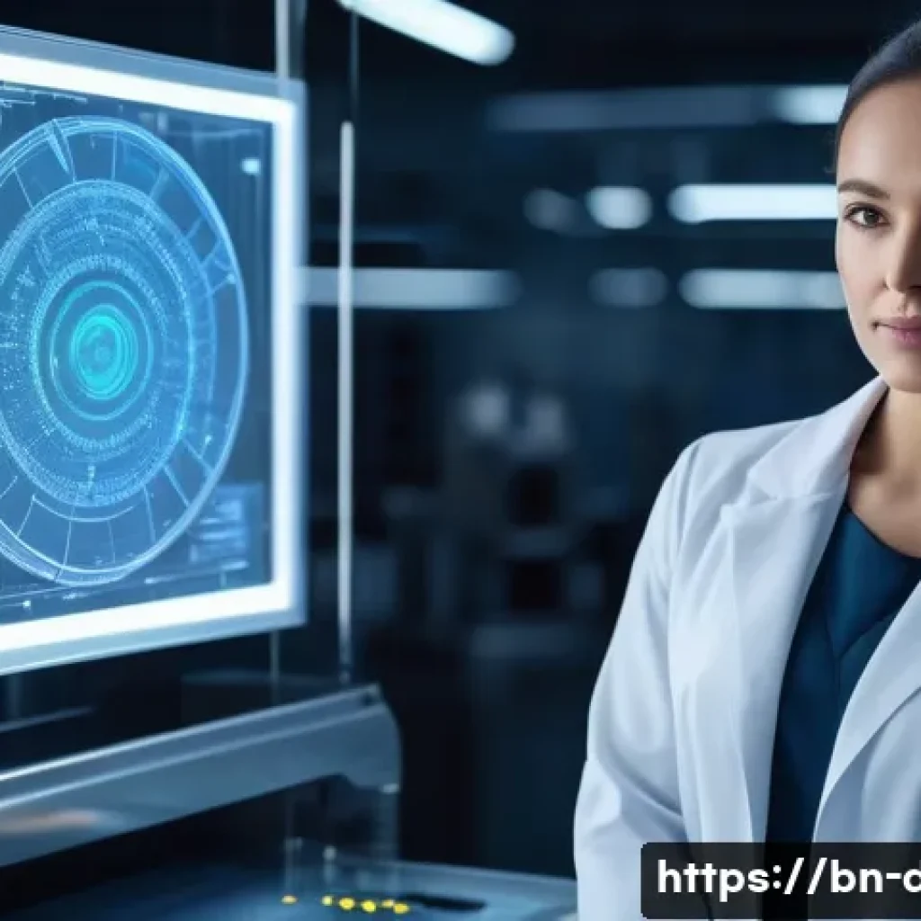 특허 용어집 - **Prompt 1: Futuristic Innovation Lab**
    "A confident female inventor, mid-30s, stands in a sleek...